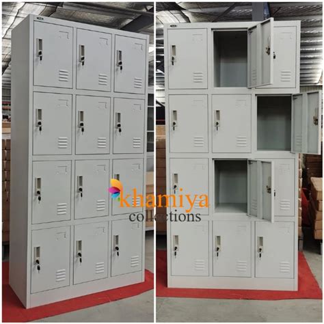 12 DOOR Metal Locker Keylock & Padlock, School .